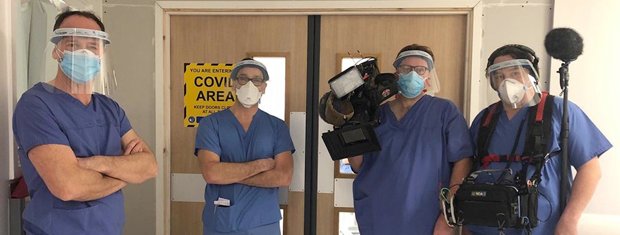 Good Morning Britain filming with Dr Paul Stockton on our Covid-19 wards on 9th February 2021