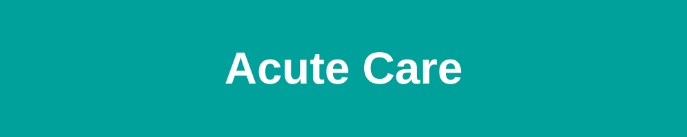 Acute Hospitals Banner